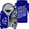 Just Fkcn Send It - Fox Racing - Custom name - Navy - Fleece Zip Hoodie