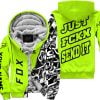 Just Fkcn Send It - Fox Racing - Custom name - Neon - Fleece Zip Hoodie