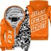 Just Fkcn Send It - Fox Racing - Custom name - Orange - Fleece Zip Hoodie