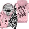 Just Fkcn Send It - Fox Racing - Custom name - Pink - Fleece Zip Hoodie