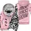 Just Fkcn Send It - Fox Racing - Custom name - Pink - Fleece Zip Hoodie
