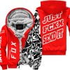 Just Fkcn Send It - Fox Racing - Custom name - Red - Fleece Zip Hoodie