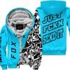 Just Fkcn Send It - Fox Racing - Custom name - Sky blue - Fleece Zip Hoodie