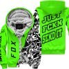 Just Fkcn Send It - Fox Racing - Custom name - Vivid green - Fleece Zip Hoodie