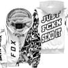 Just Fkcn Send It - Fox Racing - Custom name - White - Fleece Zip Hoodie