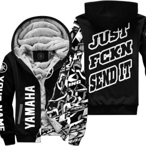 Just Fkcn Send It - Yamaha - Custom name - Fleece Zip Hoodie