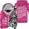 Just Fkcn Send It - Fox Racing - Custom name - Bright pink - Fleece Zip Hoodie