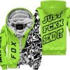 Just Fkcn Send It - Fox Racing - Custom name - Green - Fleece Zip Hoodie