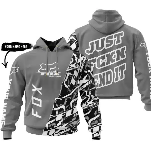 Just Fkcn Send It - Fox Racing - Custom name - Grey