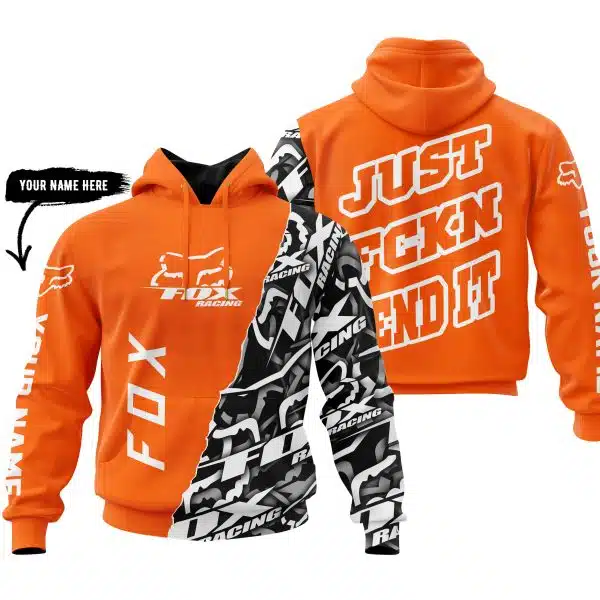 Just Fkcn Send It - Fox Racing - Custom name - Orange