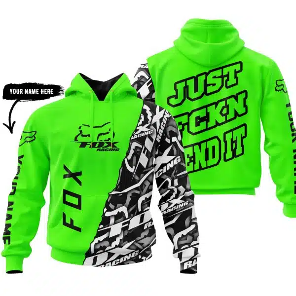 Just Fkcn Send It - Fox Racing - Custom name - Vivid green