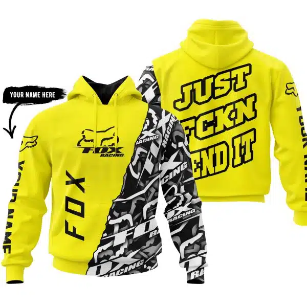 Just Fkcn Send It - Fox Racing - Custom name - Yellow