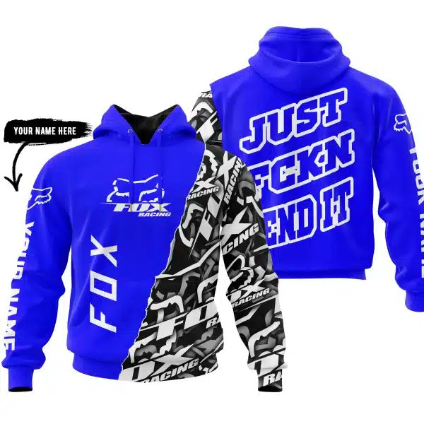 Just Fkcn Send It - Fox Racing - Custom name - Blue