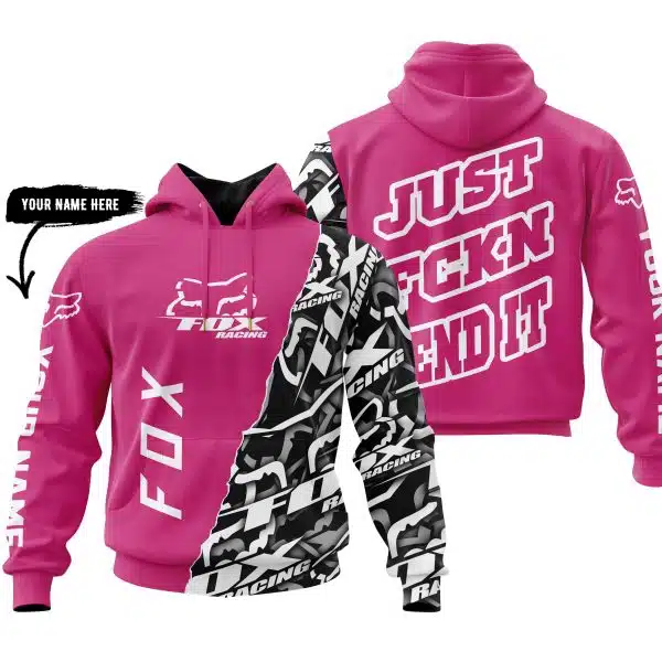 Just Fkcn Send It - Fox Racing - Custom name - Bright pink