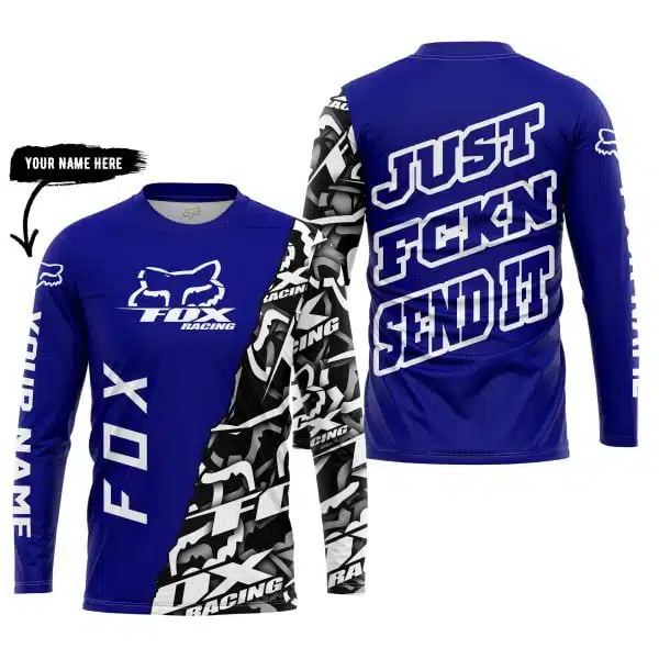 Just Fkcn Send It - Fox Racing - Custom name - Navy - Image 3