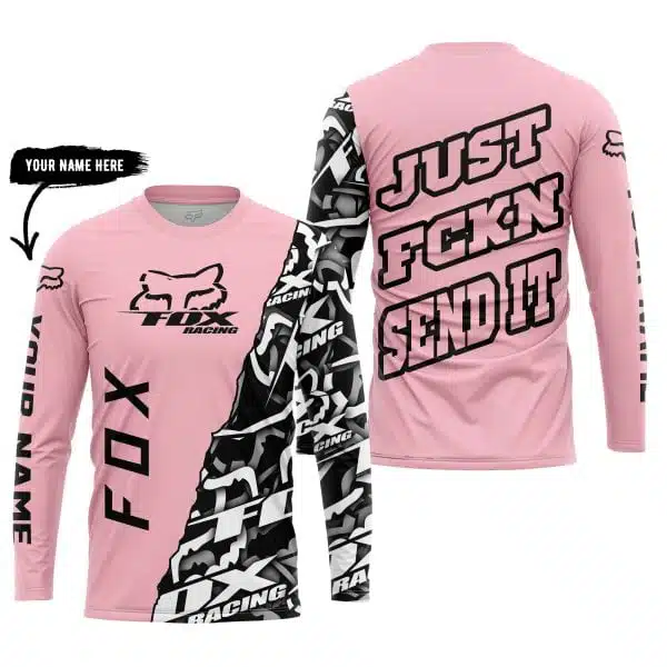 Just Fkcn Send It - Fox Racing - Custom name - Pink - Image 4