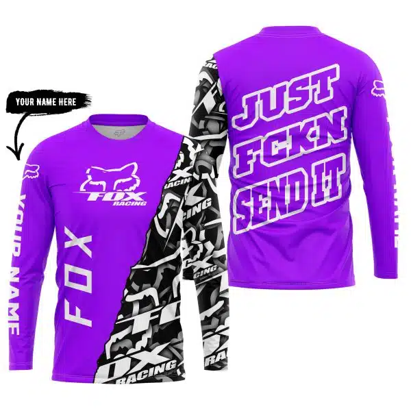 Just Fkcn Send It - Fox Racing - Custom name - Purple - Image 4