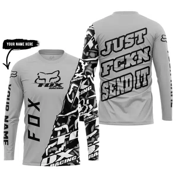 Just Fkcn Send It - Fox Racing - Custom name - Silver - Image 5