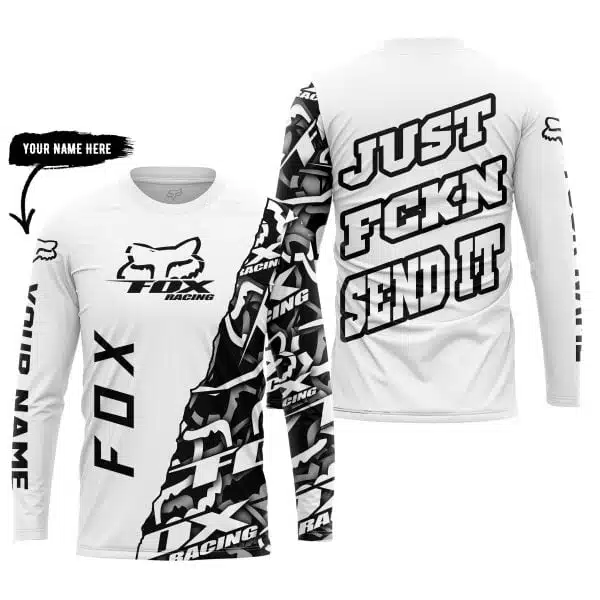 Just Fkcn Send It - Fox Racing - Custom name - White - Image 3