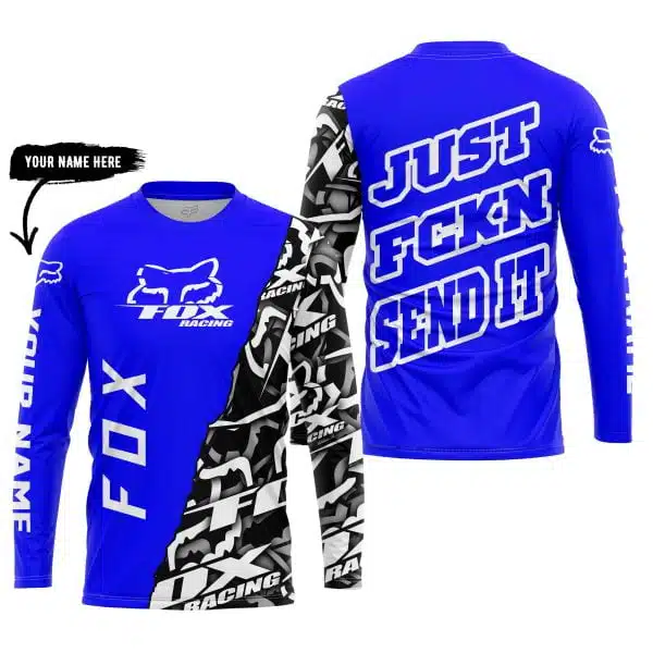 Just Fkcn Send It - Fox Racing - Custom name - Blue - Image 3