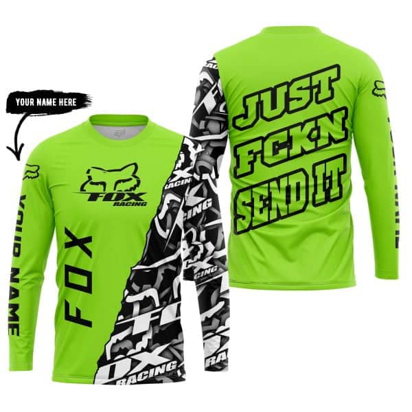 Just Fkcn Send It - Fox Racing - Custom name - Green - Image 3