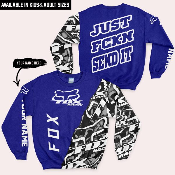 Just Fkcn Send It - Fox Racing - Custom name - Navy - Image 4