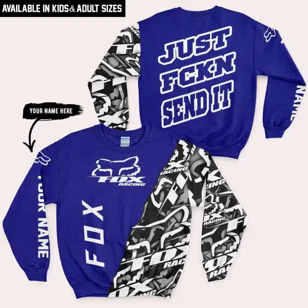 Just Fkcn Send It - Fox Racing - Custom name - Navy - Image 4