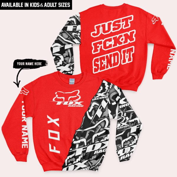 Just Fkcn Send It - Fox Racing - Custom name - Red - Image 4
