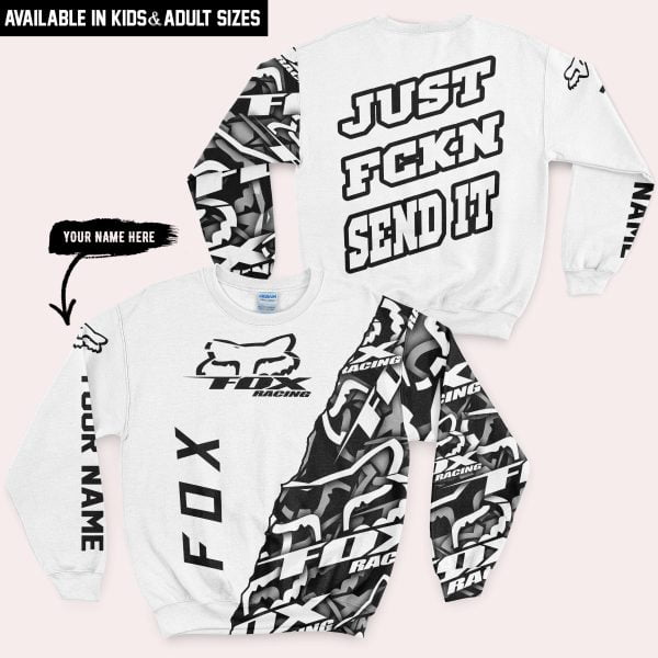 Just Fkcn Send It - Fox Racing - Custom name - White - Image 4