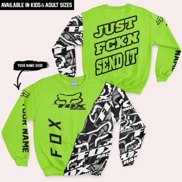 Just Fkcn Send It - Fox Racing - Custom name - Green - Image 4