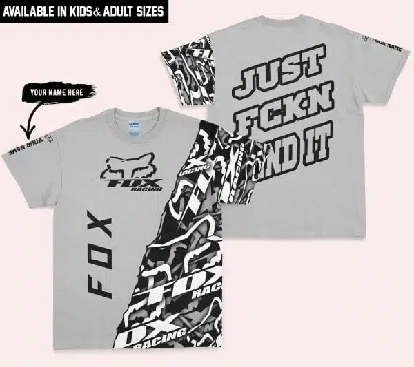Just Fkcn Send It - Fox Racing - Custom name - Silver - Image 4