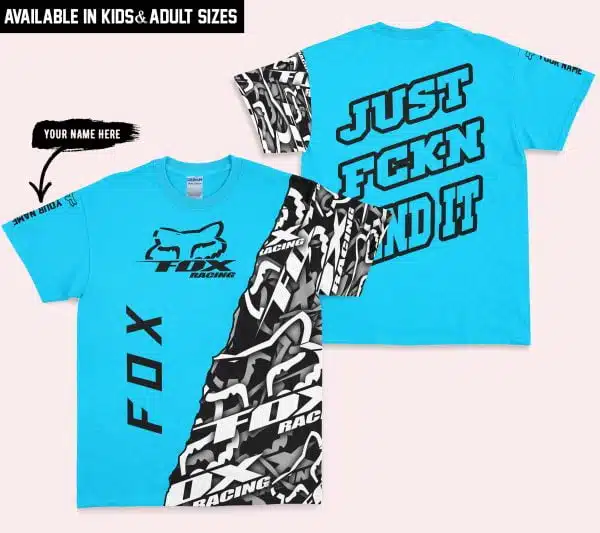 Just Fkcn Send It - Fox Racing - Custom name - Sky blue - Image 5