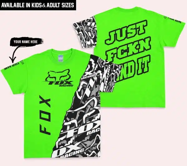 Just Fkcn Send It - Fox Racing - Custom name - Vivid green - Image 5