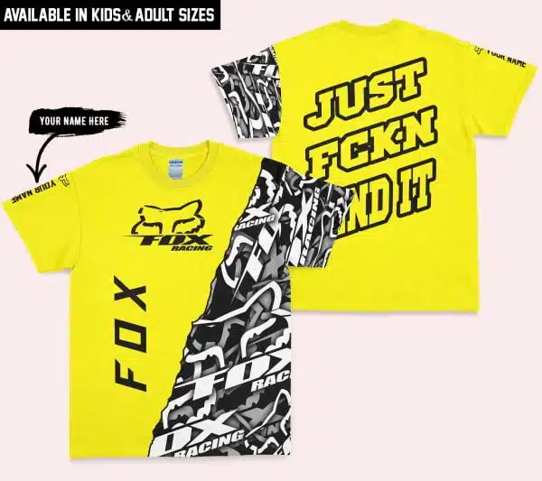 Just Fkcn Send It - Fox Racing - Custom name - Yellow - Image 5