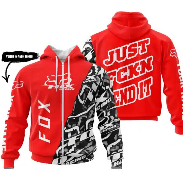 Just Fkcn Send It - Fox Racing - Custom name - Red - Image 2