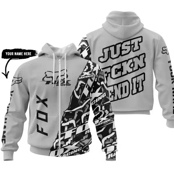 Just Fkcn Send It - Fox Racing - Custom name - Silver - Image 2