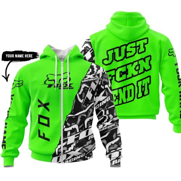 Just Fkcn Send It - Fox Racing - Custom name - Vivid green - Image 2