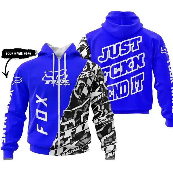 Just Fkcn Send It - Fox Racing - Custom name - Blue - Image 2