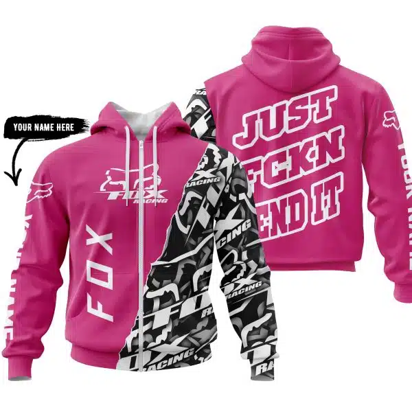 Just Fkcn Send It - Fox Racing - Custom name - Bright pink - Image 2