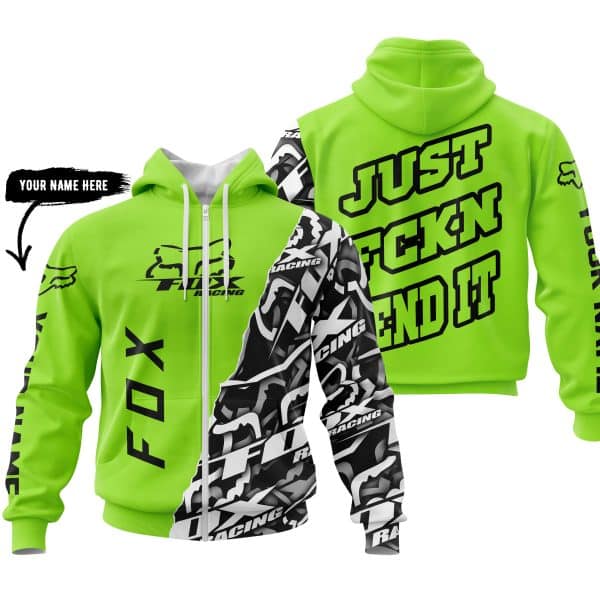 Just Fkcn Send It - Fox Racing - Custom name - Green - Image 2