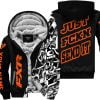 Just Fkcn Send It - FXR - Custom name - Orange - Fleece Zip Hoodie