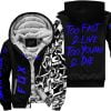 Too Fast To Live Too Young To Die - Fox Racing - Blue - Fleece Zip Hoodie