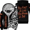 Too Fast To Live Too Young To Die - Ktm - Custom name - Orange - Fleece Zip Hoodie