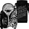 Just Fkcn Send It - Fox Racing - Custom name - Grey - Fleece Zip Hoodie