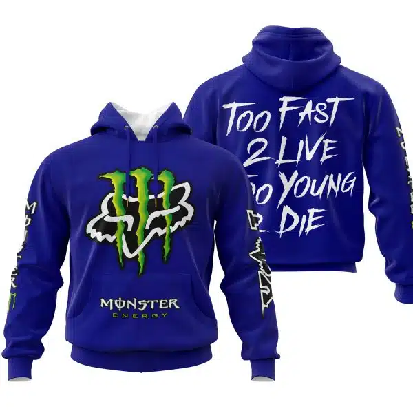 Too Fast To Live Too Young To Die - Monster Energy Fox Racing - Navy