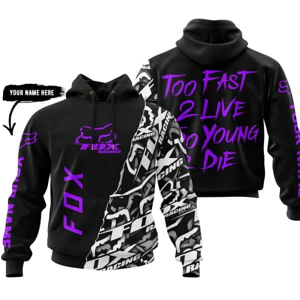 Too Fast To Live Too Young To Die - Fox Racing - Purple