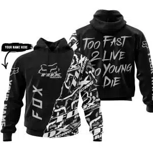 Too Fast To Live Too Young To Die - Fox Racing - Silver
