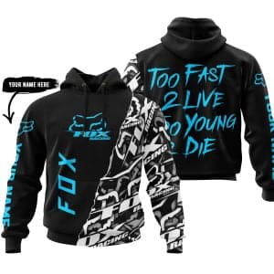 Too Fast To Live Too Young To Die - Fox Racing - Sky Blue