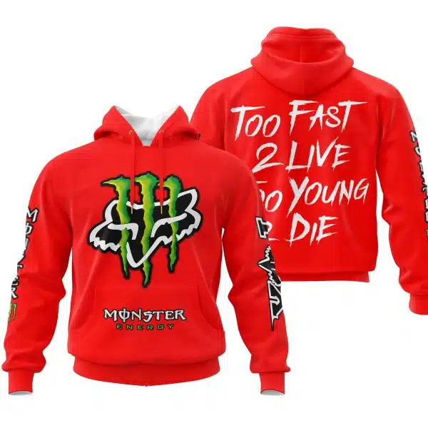 Too Fast To Live Too Young To Die - Monster Energy Fox Racing - Red