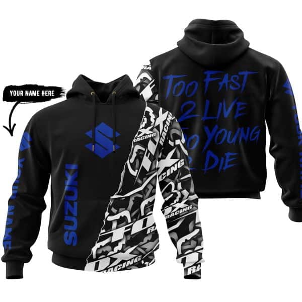 Too Fast To Live Too Young To Die - Suzuki - Custom name - Blue